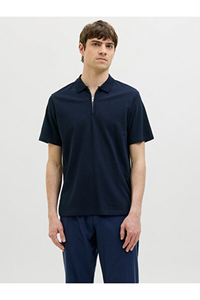 REBEL By Styli Regular Fit Half Zipped Polo T-Shirt