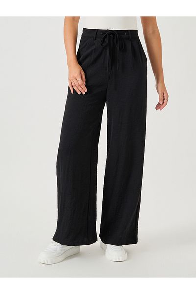Styli Black Relaxed Fit Cullotte Pants