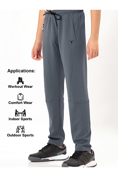 Technosport By Styli Solid Drawstring Waist Relaxed Fit Track Pants