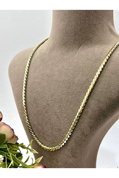 MASAL TAKI&AKSESUAR XUPING Burma Özel Detaylı Çelik Kolye (14K Gold 40cm/4.2MM)