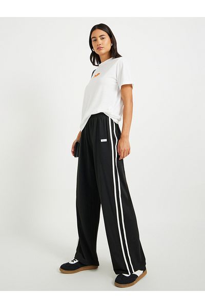 Styli Side Stripe Drawstring Waist Loose Fit Pants