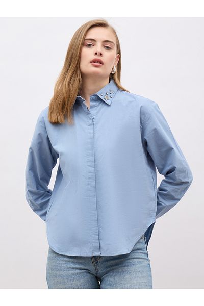 Styli Embellished Detail Long Sleeves Regular Fit Shirt