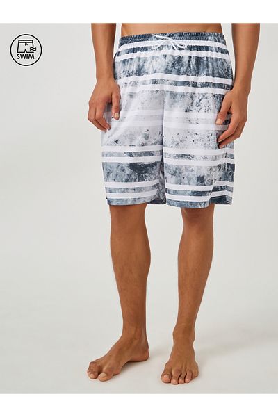 Styli Striped Regular Fit Swim Shorts with Drawcord