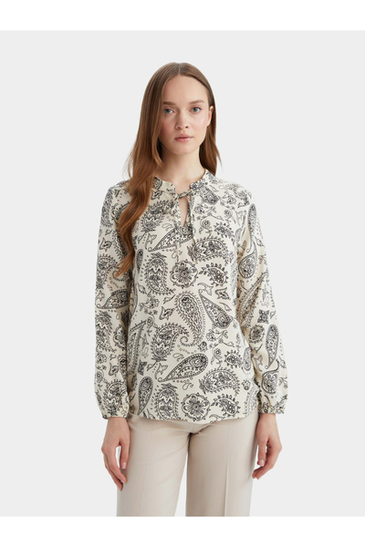 DeFacto Women Black Printed Blouse