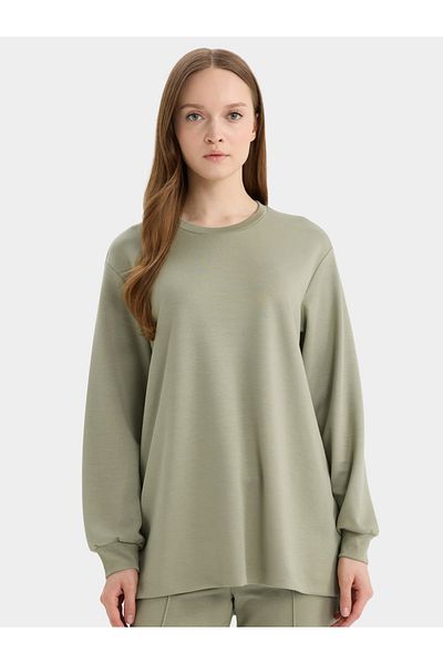 DeFacto Women Green Solid Long Sleeve T-Shirt
