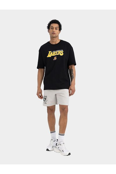 DeFacto Grey LA Lakers Logo Shorts