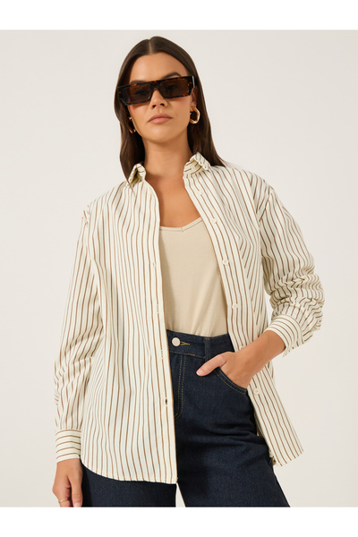 Styli Striped Spread Collar Regular Fit Shirt