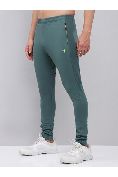 Technosport By Styli بنطال رياضي رجالي أخضر سادة بخصر مطاطي