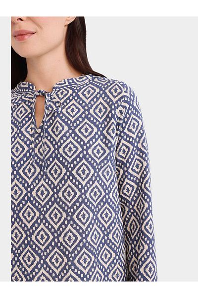 DeFacto Blue Geometric Print Blouse