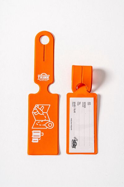 Trink Çanta 2 Pieces Neon Colored Suitcase and Suitcase Label - Pvc