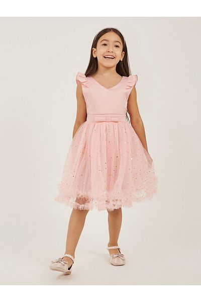 Styli Embellished Ruffle Detail Sleeveless Dress