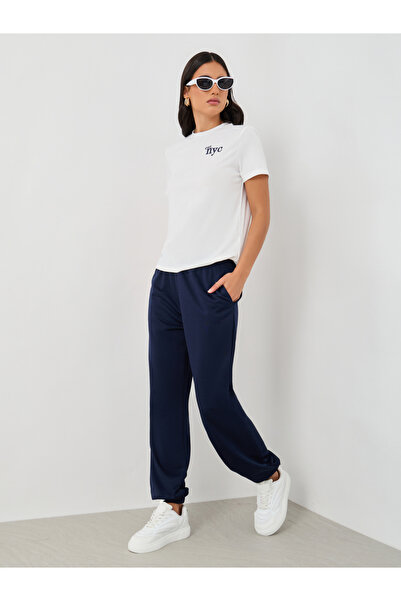 Styli بنطال رياضي بخصر مطاطي