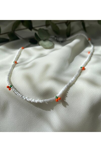 sabiha aksesuar قلادة نموذج الكرز من الخرز الرملي