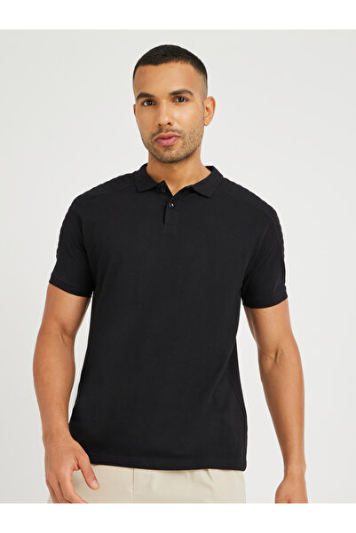 Styli تي شيرت بولو سادة بأكمام قصيرة وقصّة عادية