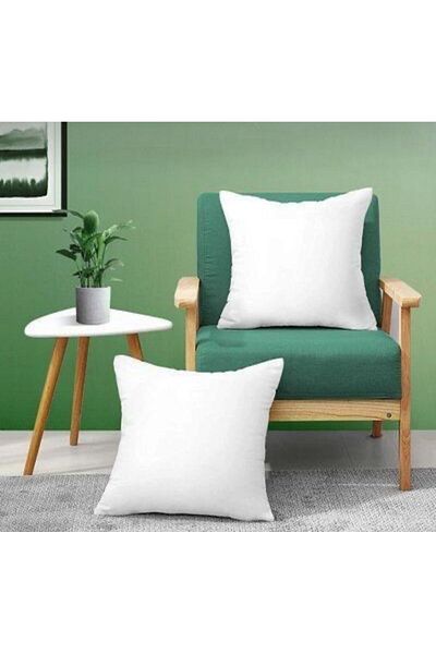 BİANA HOME COLLECTİON 2Pcs Throw Pillow 45X45 cm 100% Cotton Cover Silicone Filled