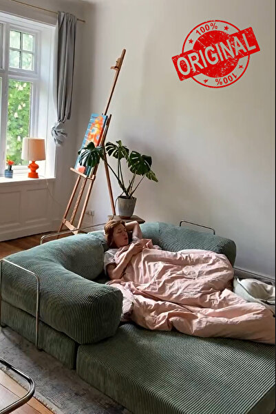 Dekoro YENY SOFA FİTİLLİ KADİFE, MODERN, PRATİK, YER YATAĞI, DAYANIKLI, BONDEX SÜNGER, ÖZEL ÖLÇÜ İMKANI