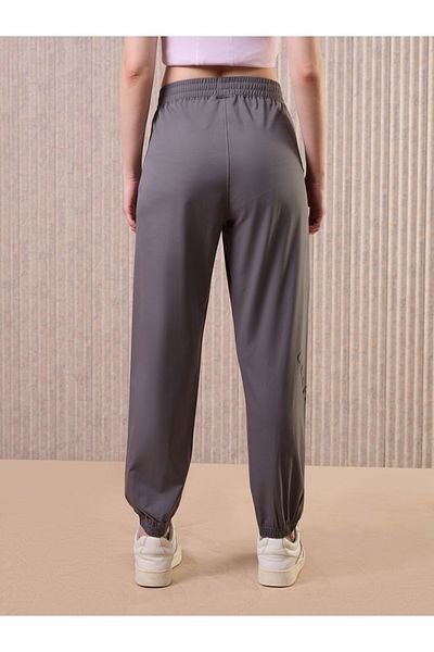 Technosport By Styli Women Grey Solid 2-Way Stretch Joggers