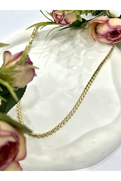 MASAL TAKI&AKSESUAR XUPING Burma Özel Detaylı Çelik Kolye (14K Gold 60cm/4.2MM)