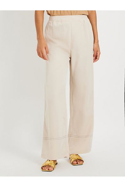 Styli Contrast Stitching Loose Fit Pants