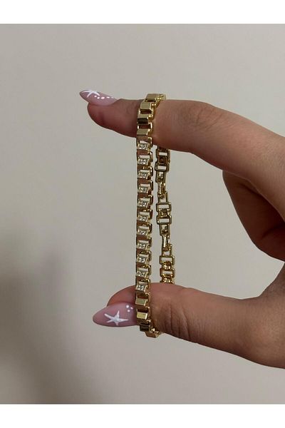 Akiha Aksesuar Square Stone Brand Equivalent Jewelry Work Xuping Stamped Bracelet
