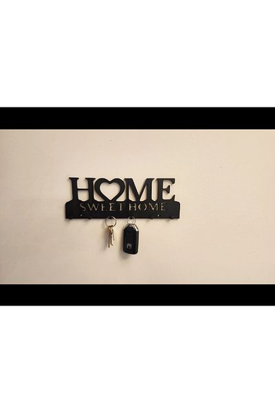 Wuun Store Wall Key Hanger Home Black Keychain 25 cm