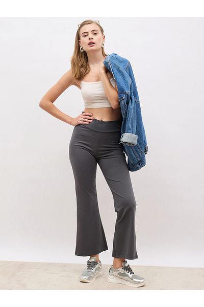 Styli Elasticated Broad Waistband Flared Pants