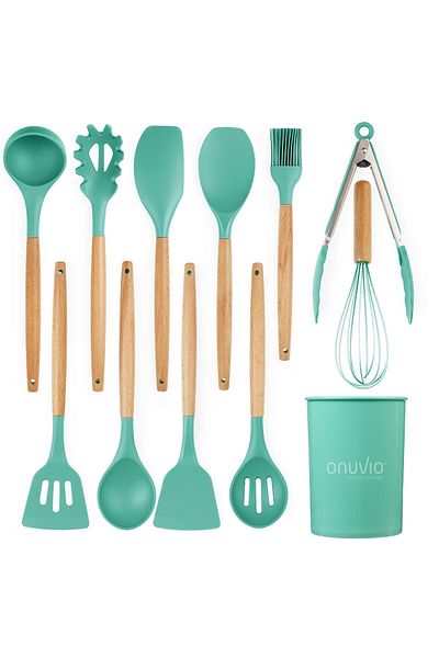 Onuvio 12-piece kitchen utensil set, Food-grade Silicone, Heat-resistant, Non-stick, Onuvio™ - Turquoise