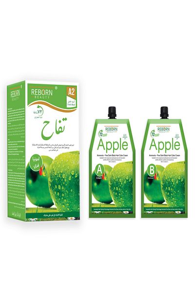 REBORN Ammonia-Free Hair Colour Cream - Dark Black - 500ml Cream Developer 500ml - Reborn Beauty