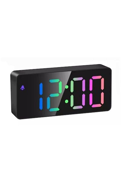 OEM Ceas Electronic LED Color, Tnagora®, Afisaj Digital, Alarma, 16x6x2 cm, Multicolor