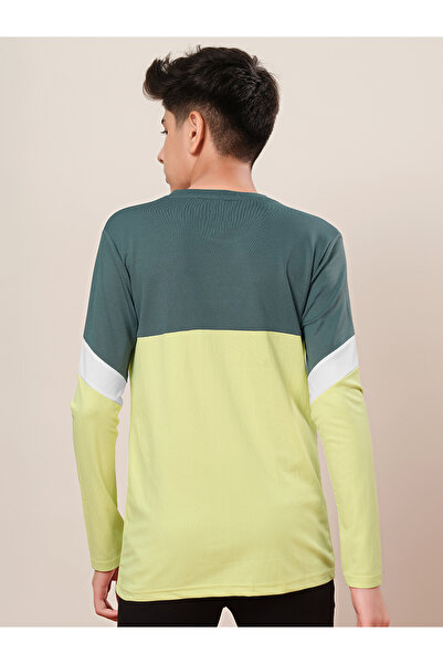 Technosport By Styli Color Block Long Sleeve T-Shirt
