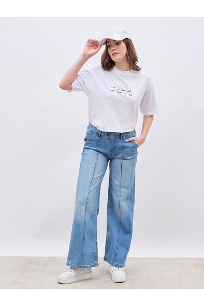 Styli Slogan Print Short Sleeve Oversized T-Shirt