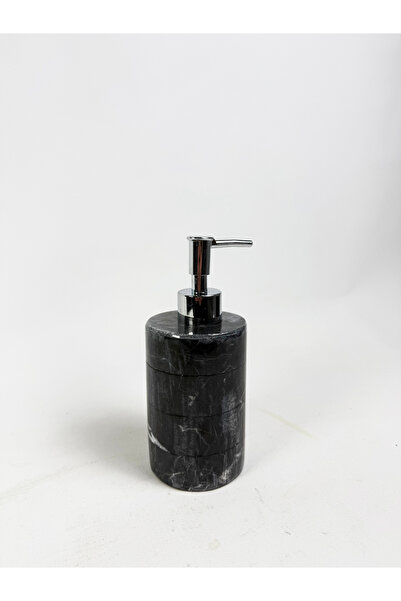 Modestmar Doğal Siyah Mermer Sıvı Sabunluk, Siyah Mermer Daire Sıvı Sabunluk ...