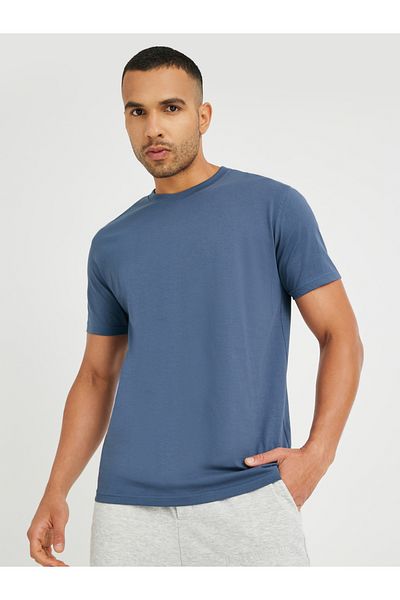 Styli Solid Short Sleeve Crew Neck T-Shirt