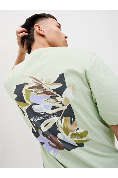 Jack & Jones تي شيرت جورفارينا بأكمام قصيرة ورقبة دائرية وظهر مطلي