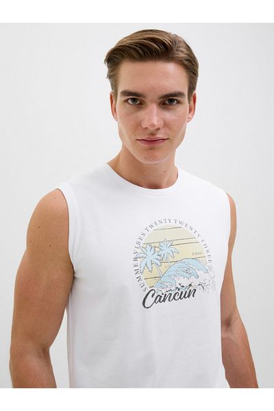 REBEL By Styli Graphic Print Round Neck Tank