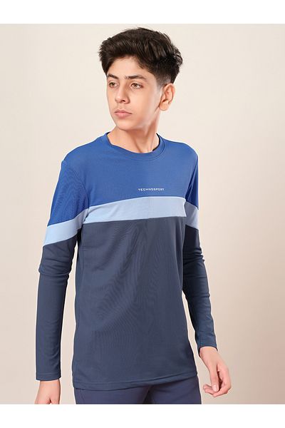 Technosport By Styli Color Block Long Sleeve T-Shirt