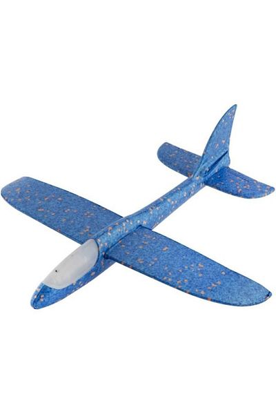 OEM Avion planor cu lumini 47 cm, albastru