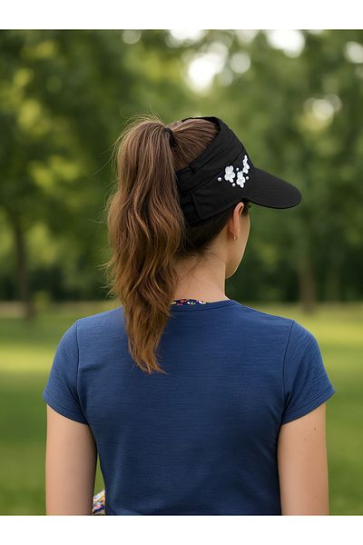 LAGRANZE Women's Wide Brim Visor Sun Hat - Adjustable Summer Brim Velcro Beach Hat