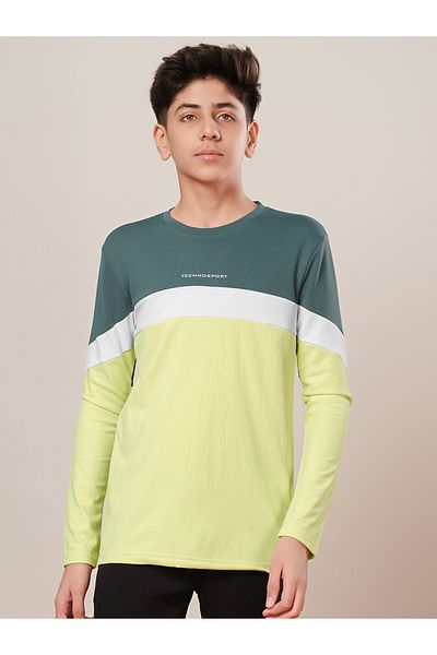 Technosport By Styli Color Block Long Sleeve T-Shirt