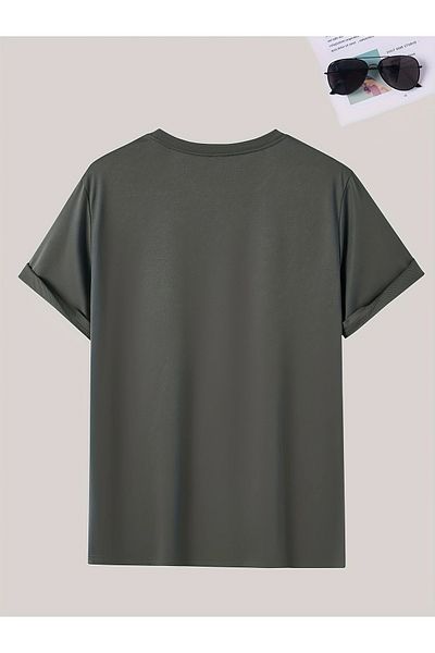 WOODROFFE Ανδρικό μπλουζάκι με γραφικό μπαλόνι Bird Oversize Loose Boyfirend Μαύρο