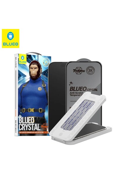 BLUEO Crystal iPhone 16 Pro Max Uyumlu 7 MOhs Sertlik 3 Kat Çizilmeye Dayanık...