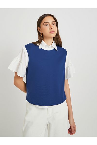 Styli Solid Sleeveless Round Neck T-Shirt