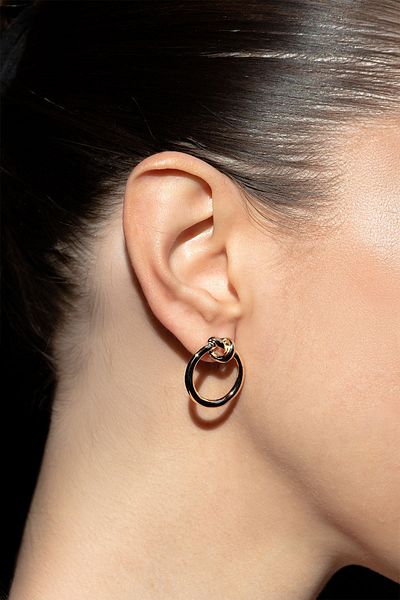 Aqua Di Polo 1987 Women's Gold Hoop Earrings