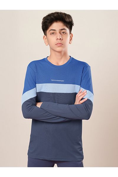 Technosport By Styli Color Block Long Sleeve T-Shirt