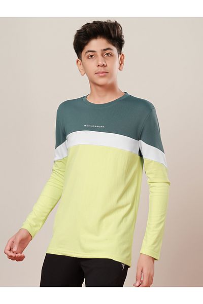 Technosport By Styli Color Block Long Sleeve T-Shirt