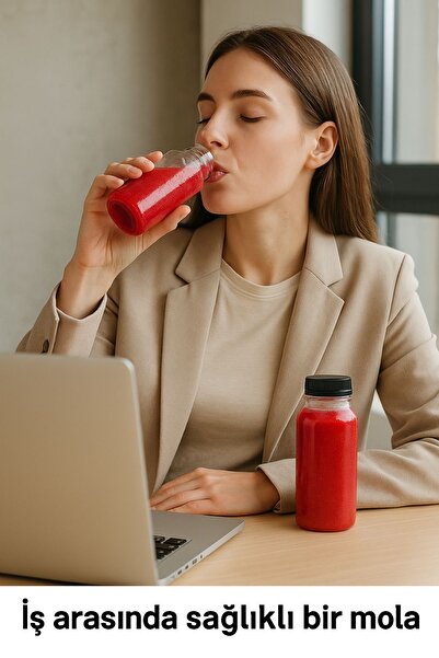 Open Home Concept 3Pcs 250ml Smoothie Detox Bottle Clear Plastic Leakproof Lid Cornered Juice Bottle