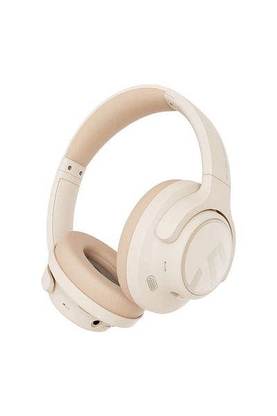 SoundPEATS Space Wireless Over-ear Headphones, Premium Sound, Anc 35db, 123 Hours, Beige