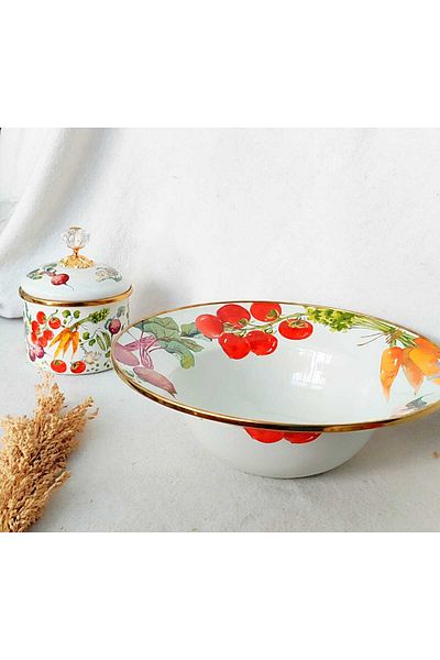 EBRULİEMAYE Engi̇nar Carrot Deep Fruit Bowl Salad Plate Bowl Presentation and Jar Set