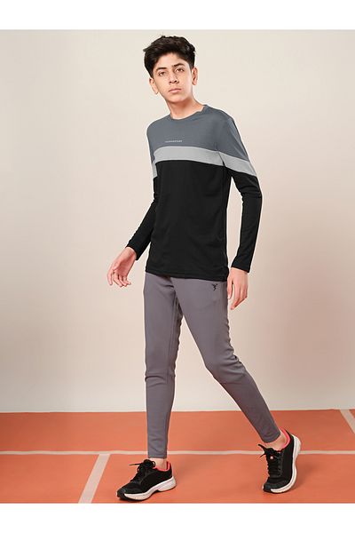 Technosport By Styli Color Block Long Sleeve T-Shirt