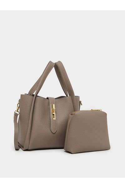 Styli Belted Front Handbag with Pouch